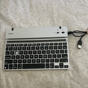 ZAGG Silver and Black Wireless Keyboard